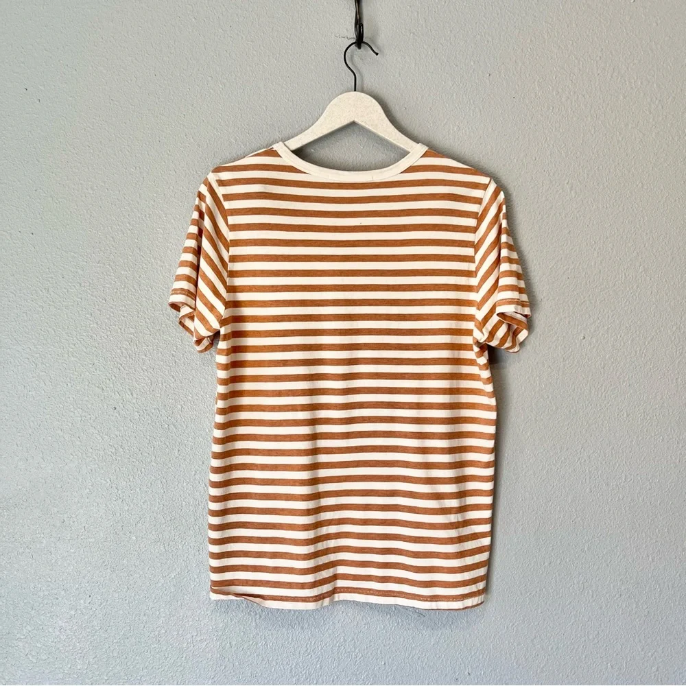 Jenni Kayne Canyon Stripe Cotton Yak Blend Short Sleeve Tee size large - Picture 7 of 7